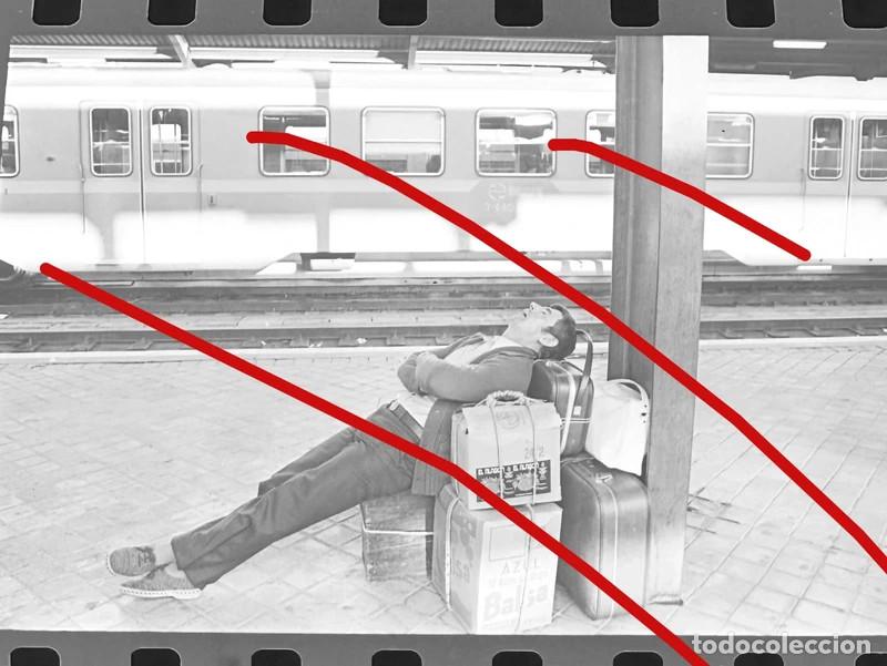 Fotograf&iacute;a antigua: Estaci&oacute;n de Chamartin 1970 - Negativo de Celuloide