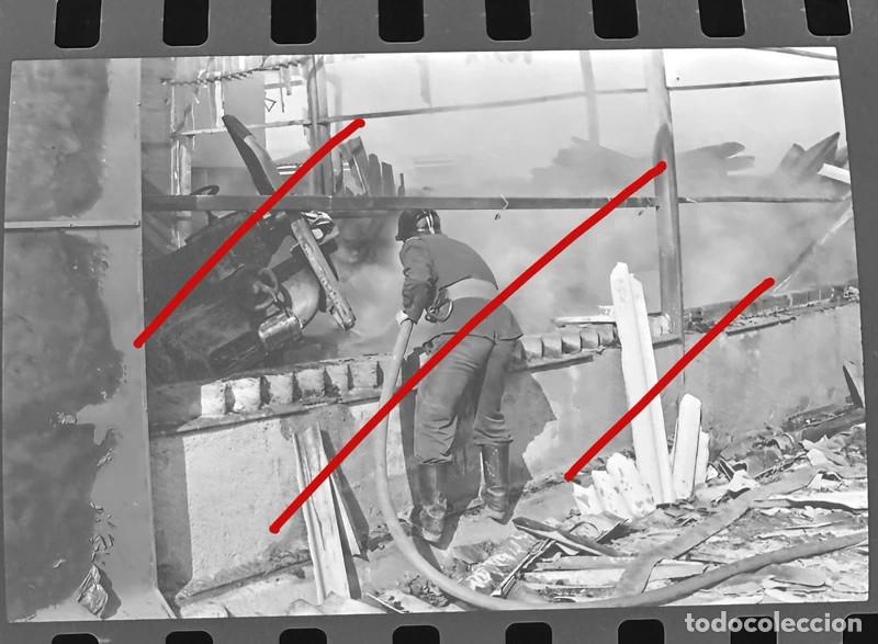 Fotograf&iacute;a antigua: Incendio Madrid 1970 - Negativo de Celuloide
