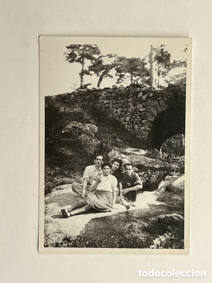 Fotograf&iacute;a antigua: CERCEDILLA (Madrid) Grupo de valencianos.. escapando del calor del Mediterr&aacute;neo.. (a.1943)