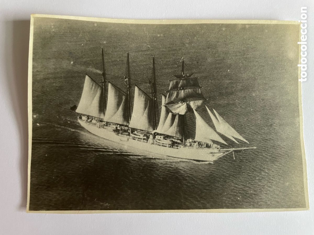 Fotograf&iacute;a antigua: Antigua foto barco Elcano