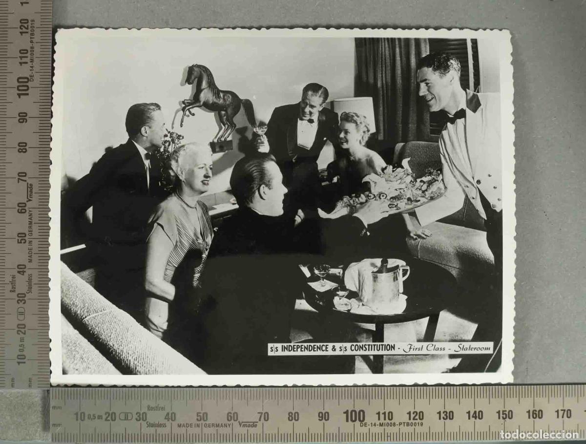 Fotograf&iacute;a antigua: FOTOGRAFIA PROMOCIONAL. SS Independence and SS Constitution - First Class - Stateroom