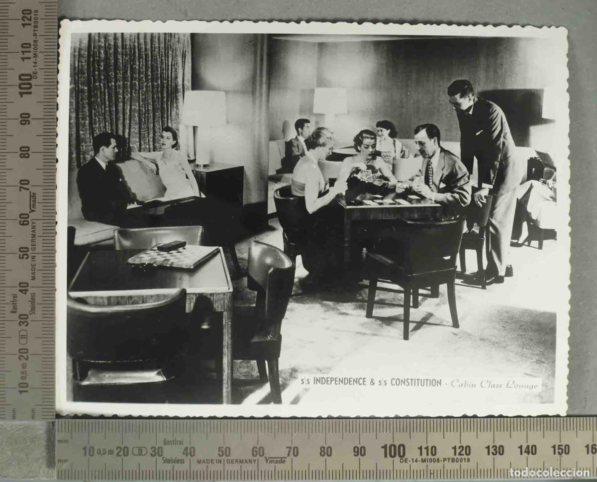 Fotograf&iacute;a antigua: FOTOGRAFIA PROMOCIONAL. SS Independence and SS Constitution - Cabin Class Lounge