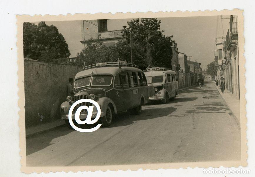 Fotograf&iacute;a antigua: FOTO AUTOCAR OMNIBUS VIAJERA CHASIS CITROEN MATRICULA BARCELONA A&Ntilde;OS 50