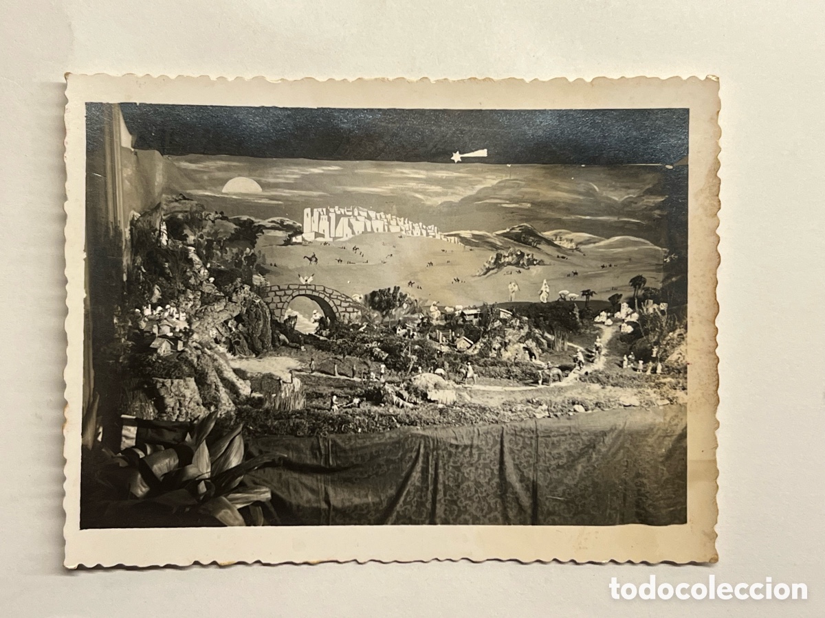 Fotograf&iacute;a antigua: ONDA (Castell&oacute;n) Fotograf&iacute;a el Bel&eacute;n.. de Marita Canelles.. Navidad de 1949-1950, Medidas: 12 x 9