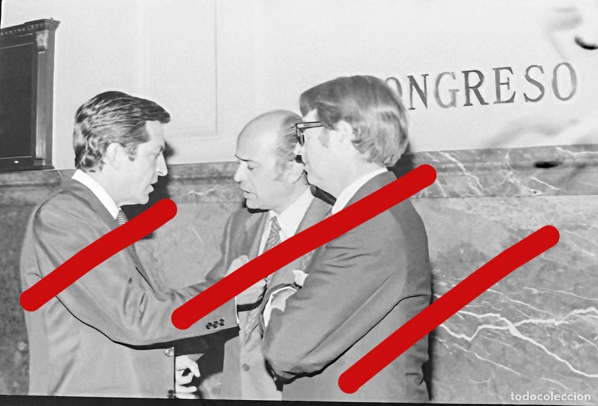 Alte Fotografie: Adolfo Su&aacute;rez A&ntilde;os 70 CONGRESO DE LOS DIPUTADOS MADRID - NEGATIVO DE CELULOIDE - FOTOGRAF&Iacute;A ANTIGUA