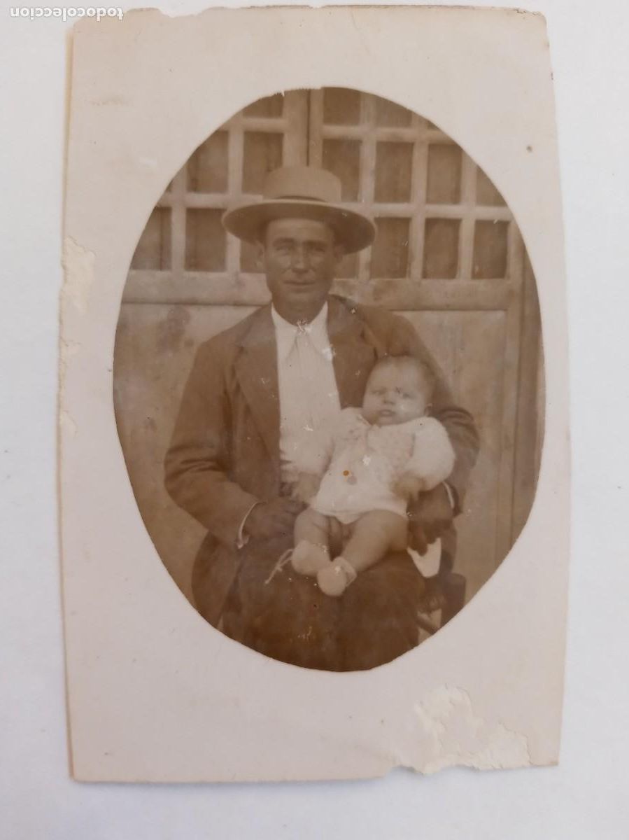 Antique Photography: MINUTERO DE FOTOGRAFO CALLEJERO DE SE&Ntilde;OR CON SOMBRERO Y NI&Ntilde;O ( VIVO ?). A&Ntilde;OS 20