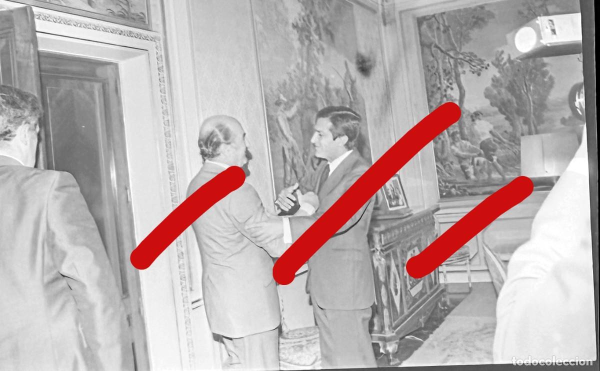 Fotograf&iacute;a antigua: Adolfo Su&aacute;rez Palacio de la Moncloa Madrid A&ntilde;os 70 Negativo de Celuloide Fotografiara Antigua