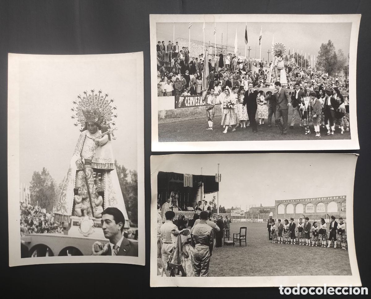Alte Fotografie: UNI&Oacute; ESPORTIVA FIGUERES CAMP DE FUTBOL D'EL FAR FOTOGRAF&Iacute;A LOTE 3 GIRONA C. 1955