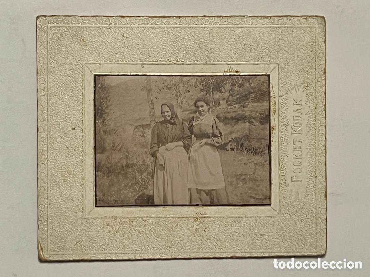 Fotograf&iacute;a antigua: VALENCIA.. y las Primeras fotograf&iacute;as con la POCKET KODAK.. Mujeres de la huerta (h.1890?)