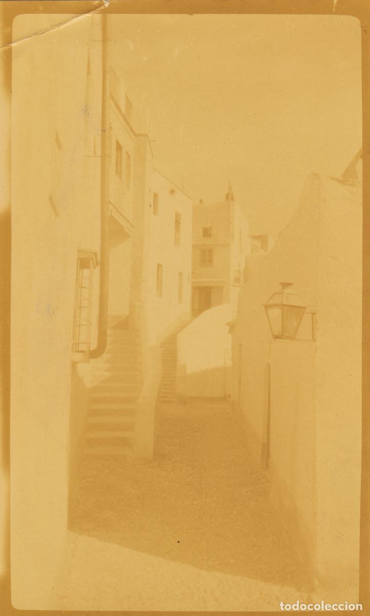 Alte Fotografie: Preciosa foto. Casas blancas, farola. Calpe?, Altea?, pueblo costa de Alicante?. A&ntilde;os 20-30 pc