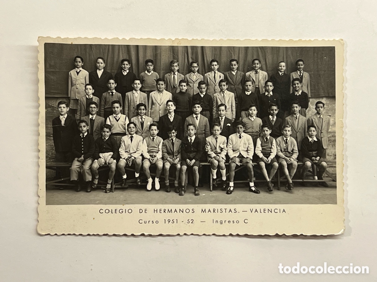 Fotograf&iacute;a antigua: VALENCIA. Fotograf&iacute;a antigua. Colegio de Hermanos Maristas. Ingreso C (Curso 1951 - 52)
