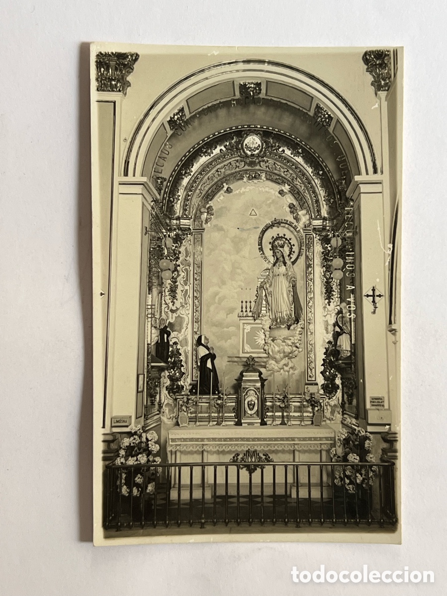 Fotograf&iacute;a antigua: VALENCIA. Iglesia de la Milagrosa. Altar Virgen Milagrosa y Santa Catalina Labour&eacute;.. Foto Vidal