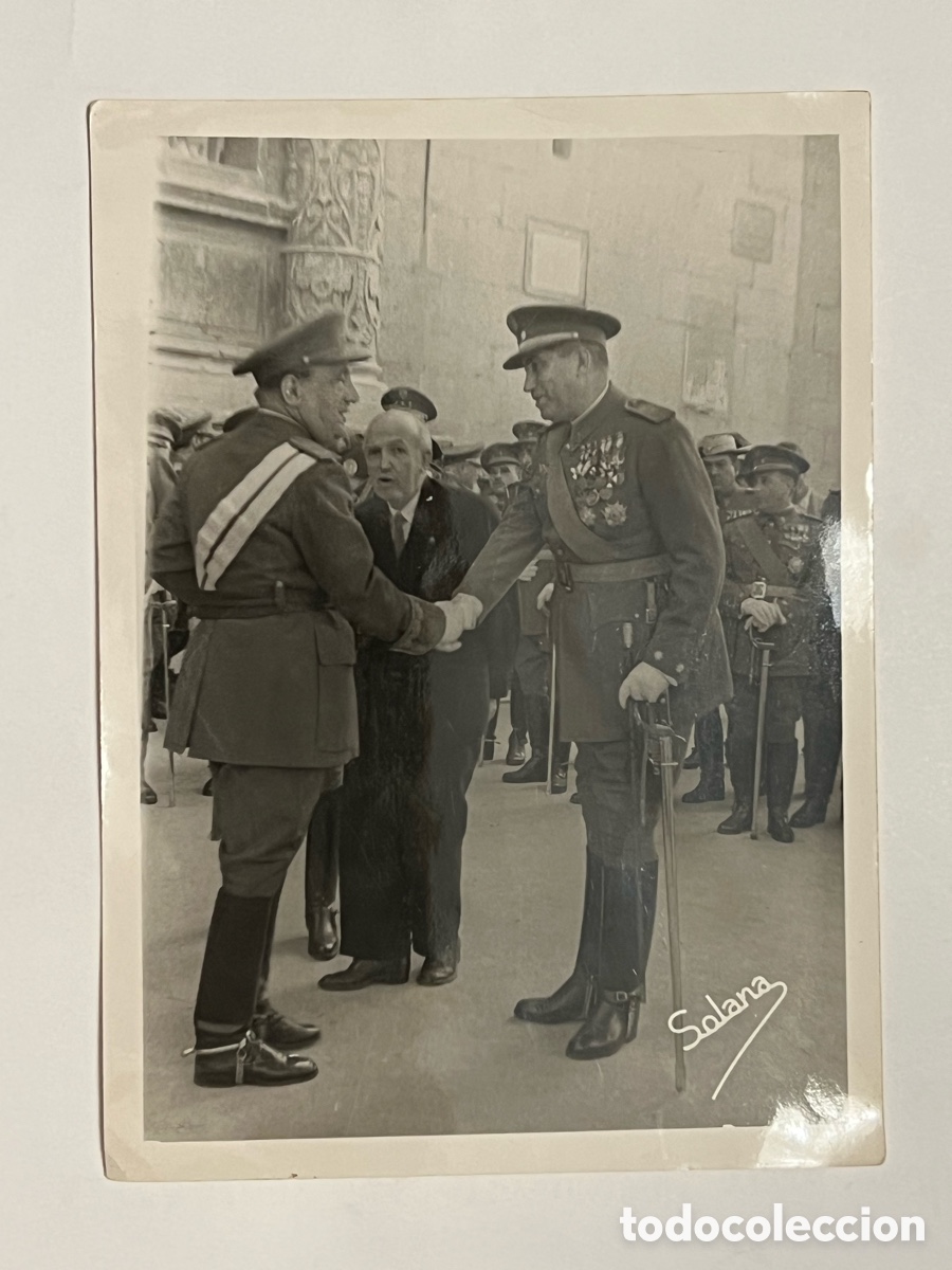 Fotograf&iacute;a antigua: MILITARES. Fotograf&iacute;a Generales y autoridades &eacute;poca franquista.. Jos&eacute; Solana, fot&oacute;grafo Valencia