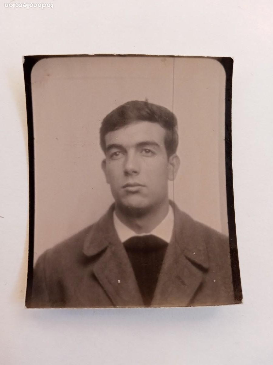 Fotograf&iacute;a antigua: FOTOMATON DE JOVEN ELEGANTE