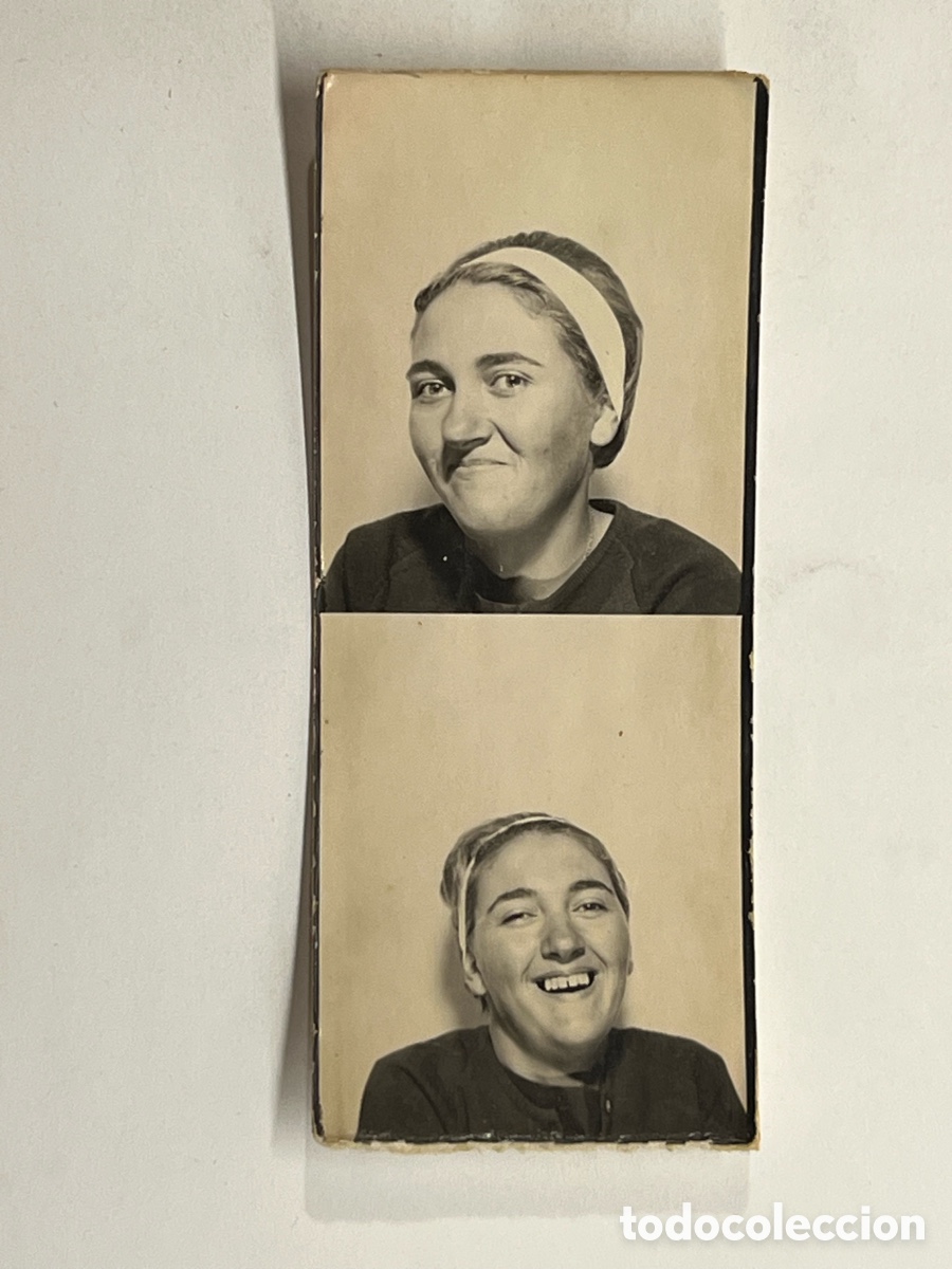 Fotograf&iacute;a antigua: FOTOMATON (2) fotos tira fotografica.. joven sonriendo (h.1960?)