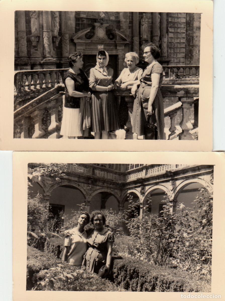 Fotograf&iacute;a antigua: Claustro del Convento de Las Due&ntilde;as, Salamanca?. 2 fotos. A&ntilde;os 50-60. pc