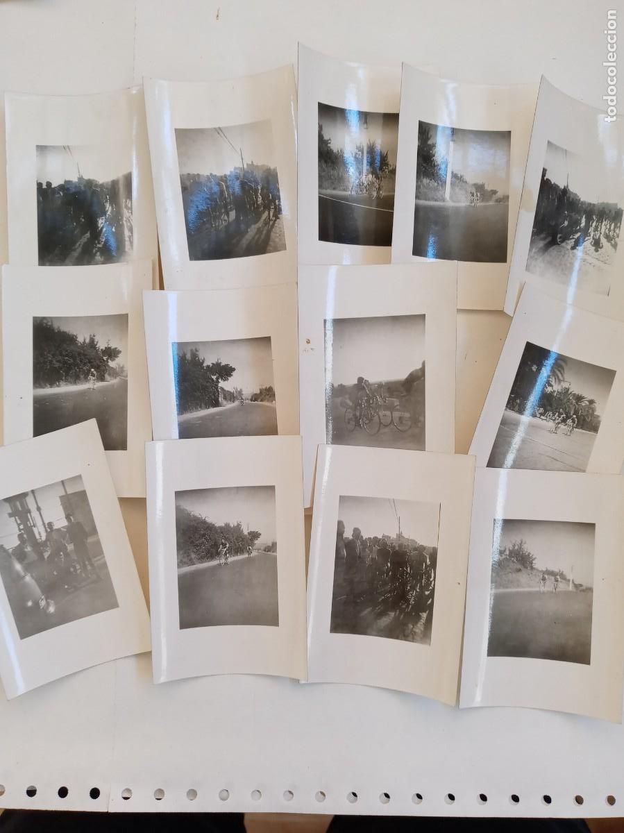 Fotograf&iacute;a antigua: LOTE DE 12 FOTOS DE CICLISMO , A&Ntilde;OS 50