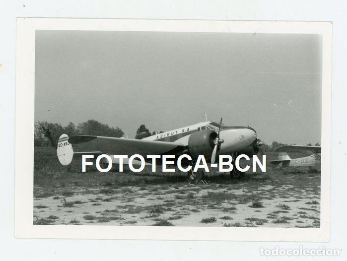 Fotograf&iacute;a antigua: FOTO ORIGINAL AVION BEECHCRAFT MATRICULA EC-ASJ COMPA&Ntilde;IA AZIMUT