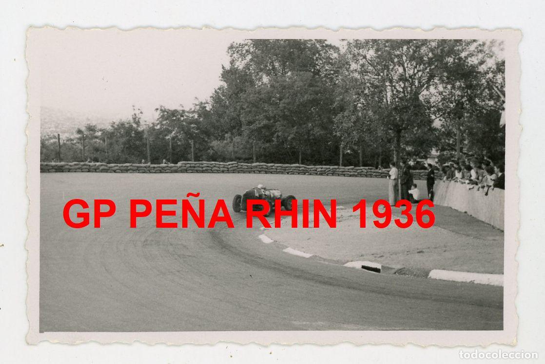 Fotograf&iacute;a antigua: GP PE&Ntilde;A RHIN BARCELONA CIRCUITO MONTJUIC NUVOLARI ALFA ROMEO A&Ntilde;O 1936