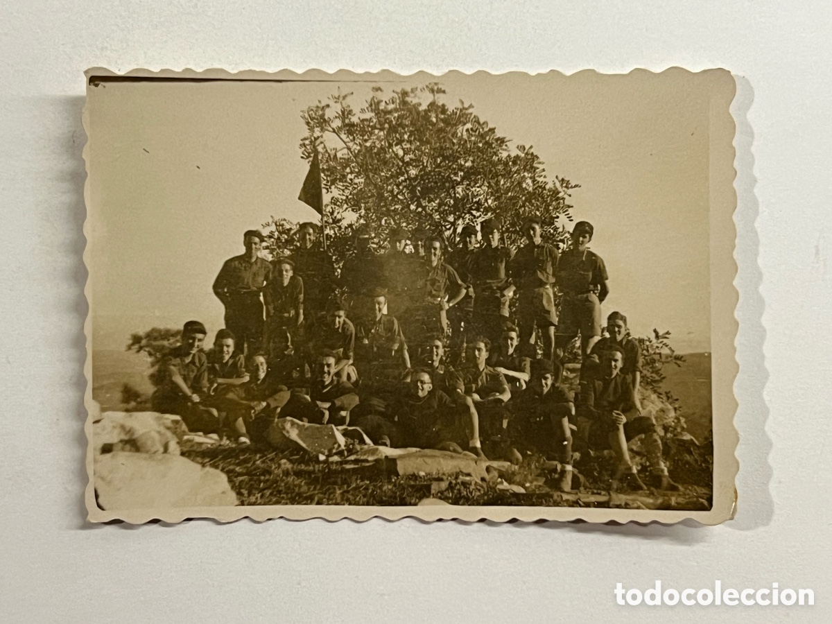 Fotograf&iacute;a antigua: GARBI - SANTO ESPIRITU.. FRENTE DE JUVENTUDES. J&oacute;venes excursionistas de acampada