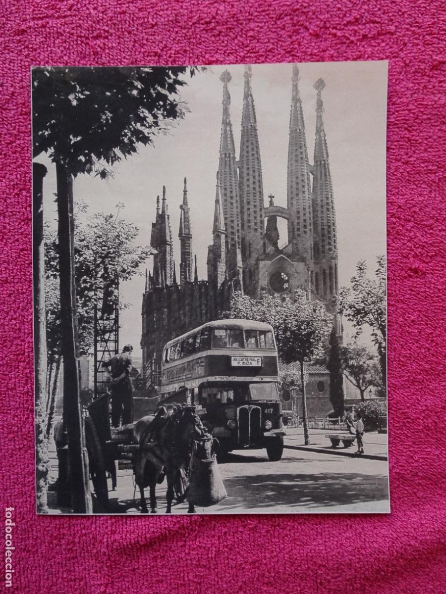 Fotograf&iacute;a antigua: la sagrada familia l&agrave;mina 36 a&ntilde;os 50 el llibre d'or de catalunya un segle en imatges