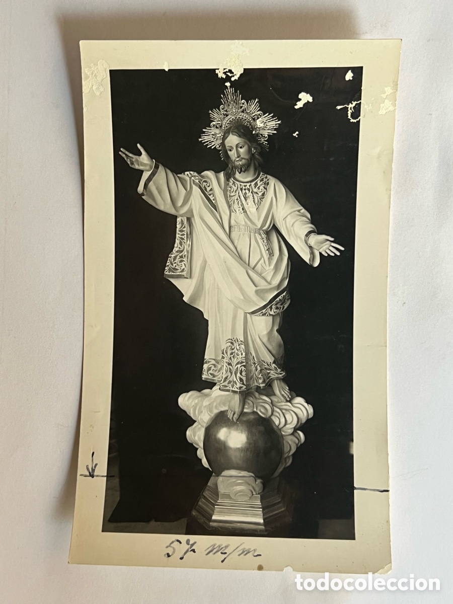 Fotograf&iacute;a antigua: ALGORFA, Alicante.. Fotograf&iacute;a Divino Salvador.. Escultor valenciano Francisco Pablo Panach ?