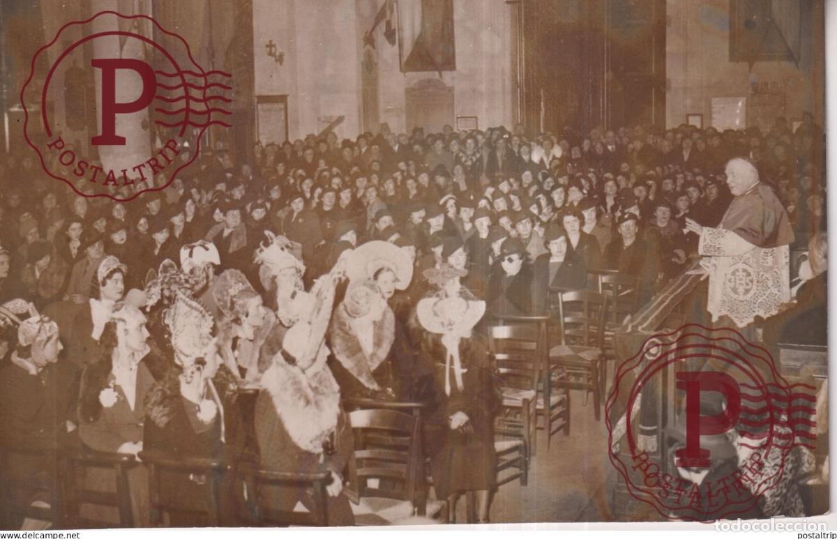 Photographie ancienne: f&ecirc;te de la Sainte-Catherine 1936 17*11CM