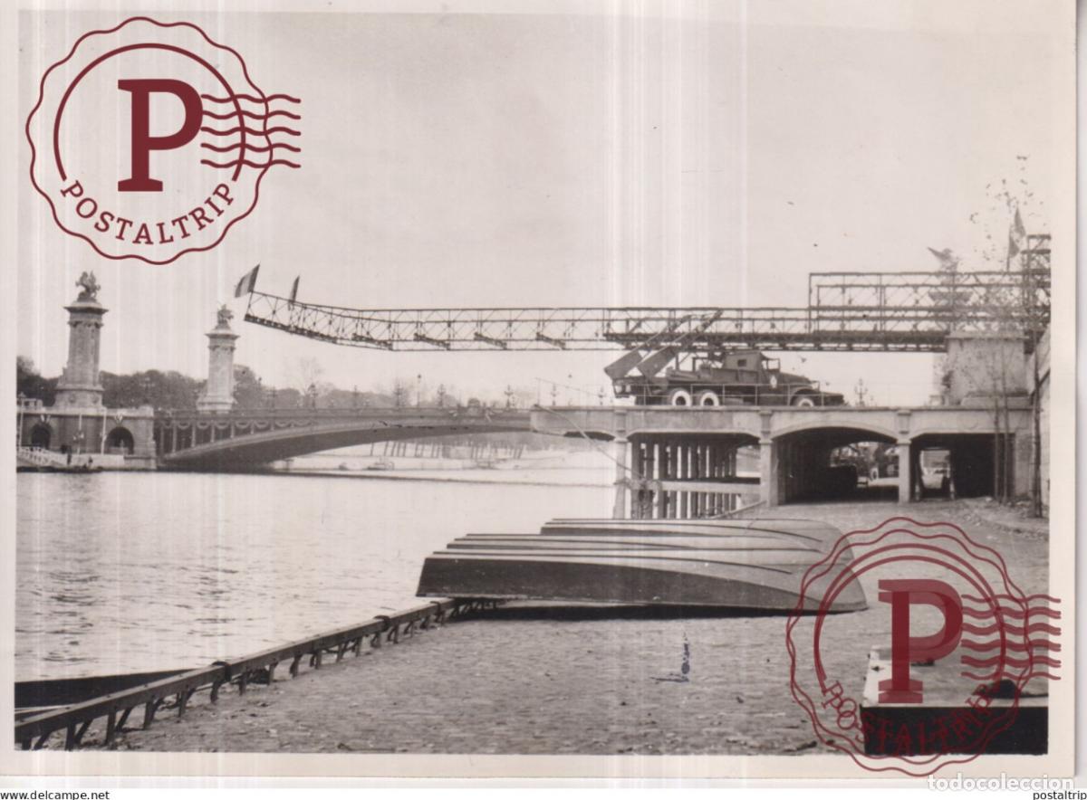 Fotograf&iacute;a antigua: PARIS EXPOSITION DU GENIE FRANCE NOUVEAU PONT SUR LA SEINE PONT BAILLY 18*13CM