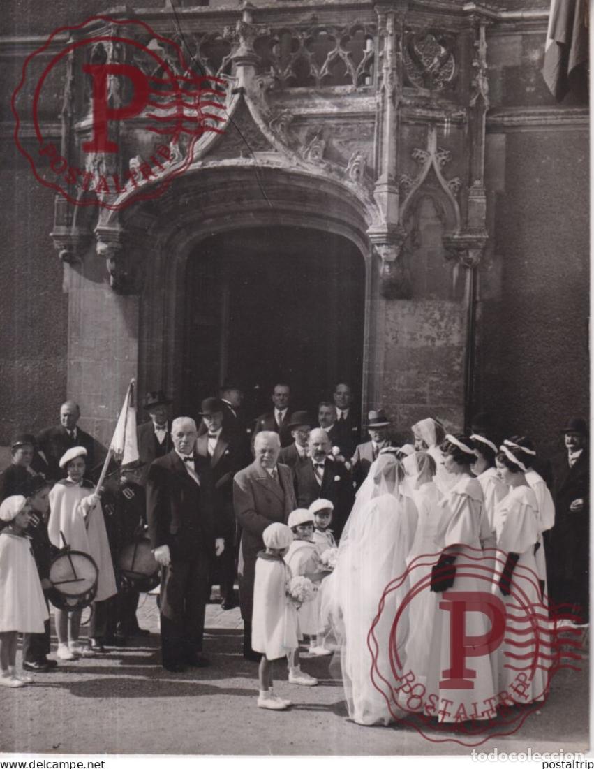 Fotografia antiga: MARIAGE DES ROSIERES DE ST DENIS 1936 23*18CM