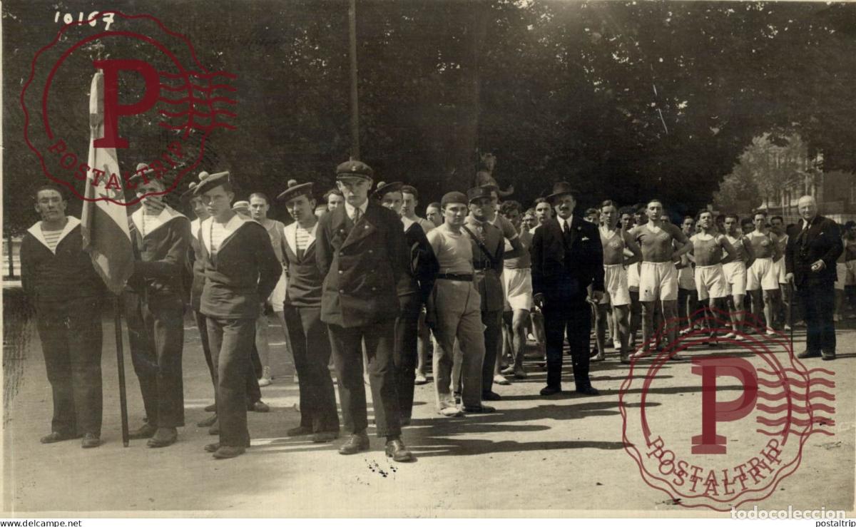 Fotografia antiga: UNION SAUVETAGE MARIBE ET SPORTS 17*11CM