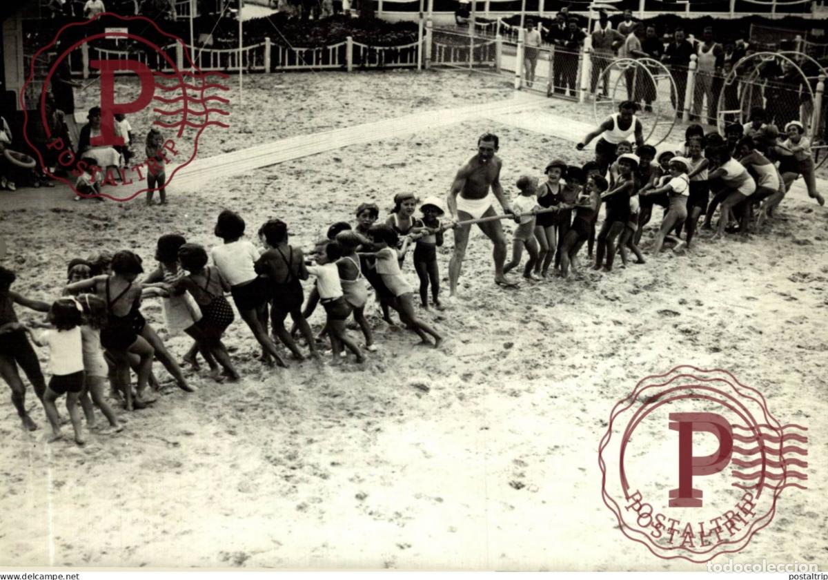 Fotografia antiga: TUG O WAR CHILDREN BEACH 18*13CM
