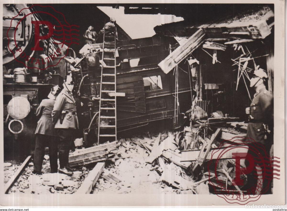 Fotografia antiga: ALLEMAGNE STRALSUND RUGEN DEUTSCHLAND ACCIDENT CHEMIN DE FER RAILWAY ZUG 18*13CM