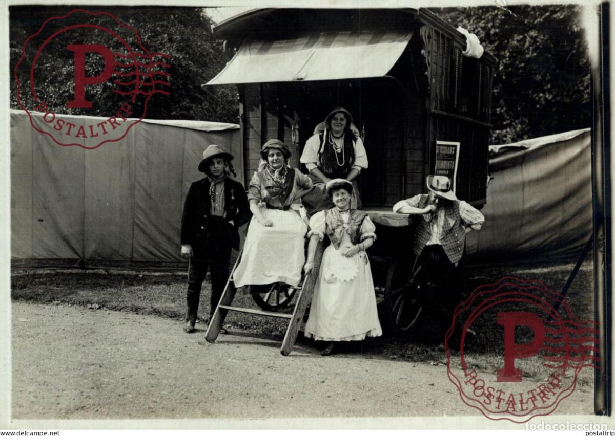 Fotografia antiga: FETE CHELSE IN AID OF VETERAN FUND GYPSY GITANO GIPSY TZIGANE 16*12CM