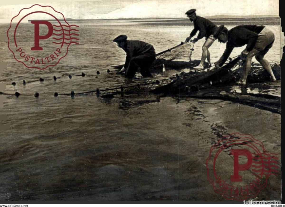 Fotografia antiga: PECHE PECHEUR FISHERMEN VISSER 10*7CM