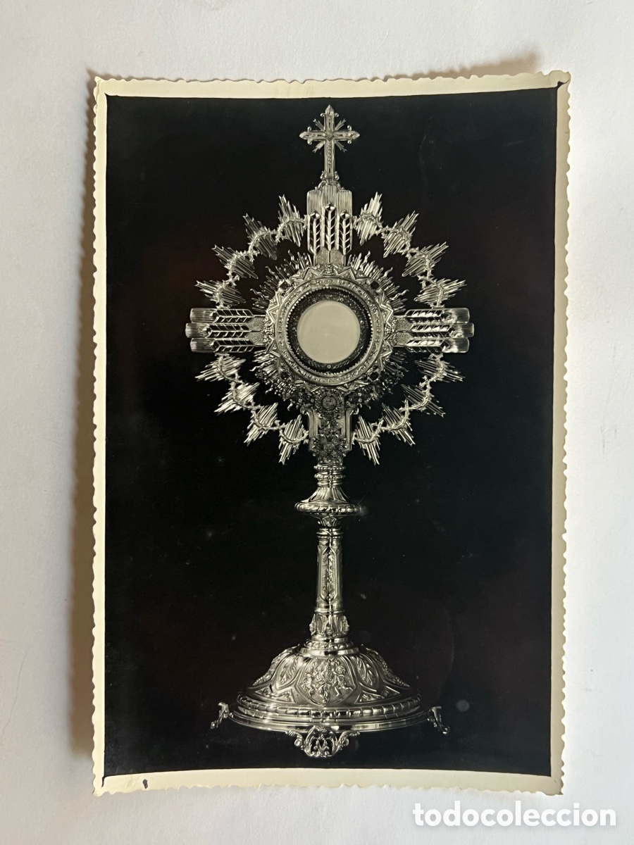 Fotograf&iacute;a antigua: CUSTODIA, de estilo Ostensorio de Sol.. alguna Parroquia Valenciana por identificar.. (h.1950?)