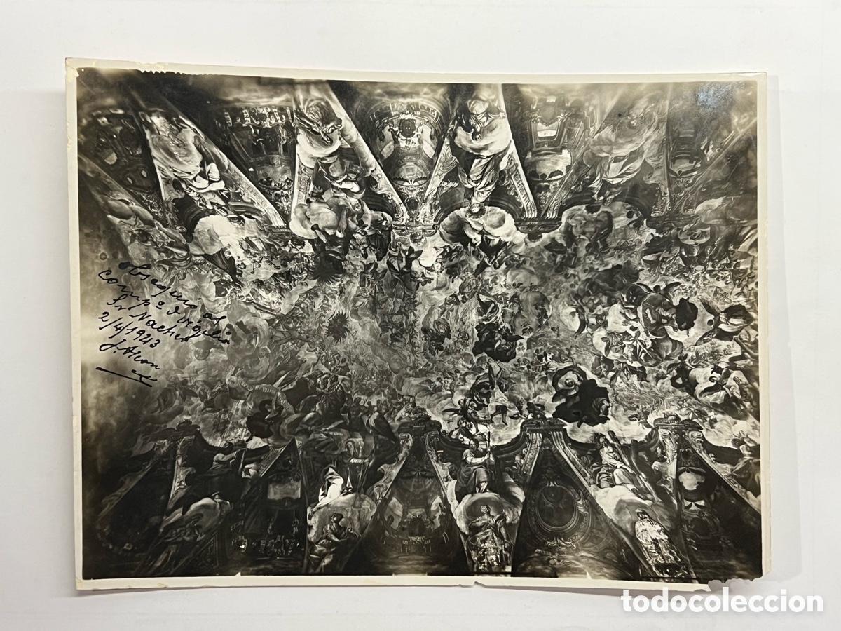 Fotografia antica: VALENCIA. San Nicol&aacute;s de Bari y San Pedro M&aacute;rtir. Juan Alcon, fot&oacute;grafo, dedicada a su amigo Nacher