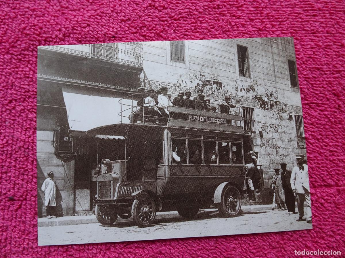 Fotografia antica: linia l'omnibus pla&ccedil;a catalunya-gracia lamina 14 el llibre d'or de catalunya un segle en imatges