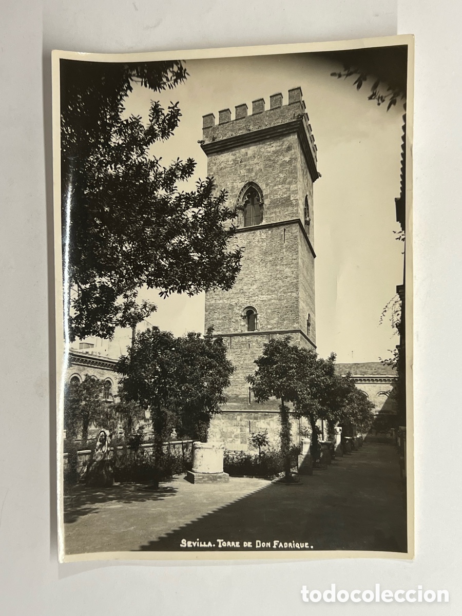 Fotograf&iacute;a antigua: SEViLLA. TORRE DE DON FADRIQUE. Taller fotogr&aacute;fico Green Sevilla&hellip; (h.1950?)