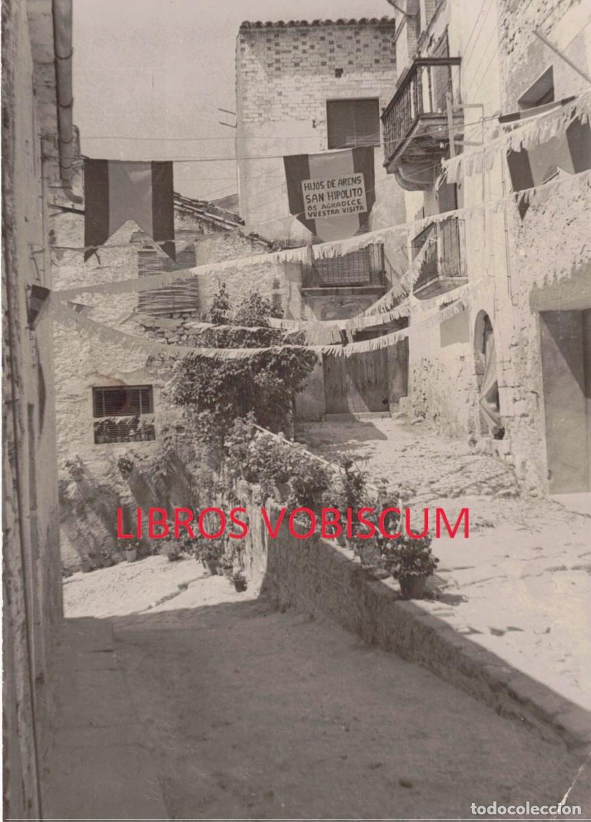Fotografia antiga: FOTOGRAF&Iacute;A ANTIGUA - HIJOS DE ARENS (DE LLED&Oacute; ?) SAN HIP&Oacute;LITO OS AGRADECE VUESTRA VISITA - ESCRITA