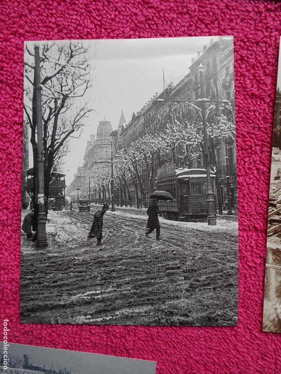 Fotografia antiga: nevada de 1933 barcelona lamina 43 el llibre d'or de catalunya un segle en imatges