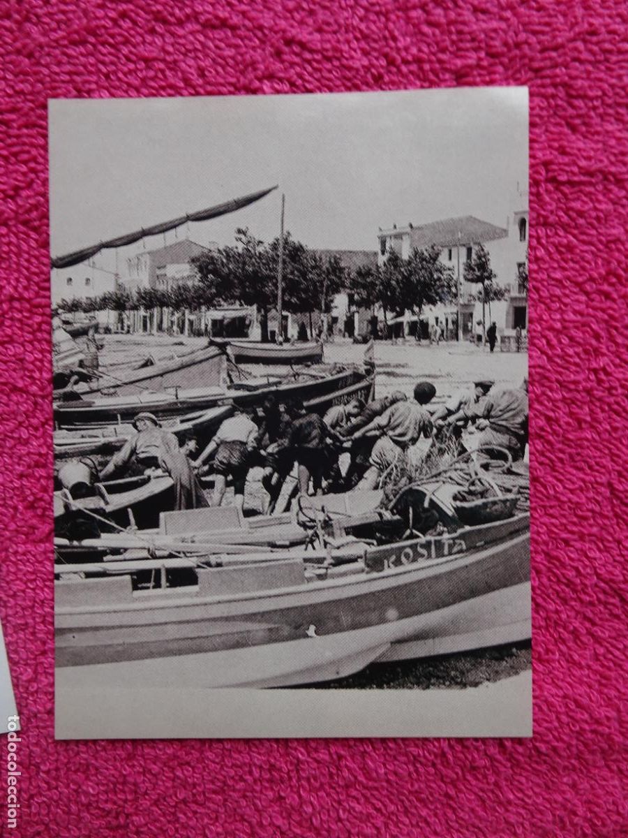Fotografia antiga: pescadors a la costa de roses lamina 94 el llibre d'or de catalunya un segle en imatges