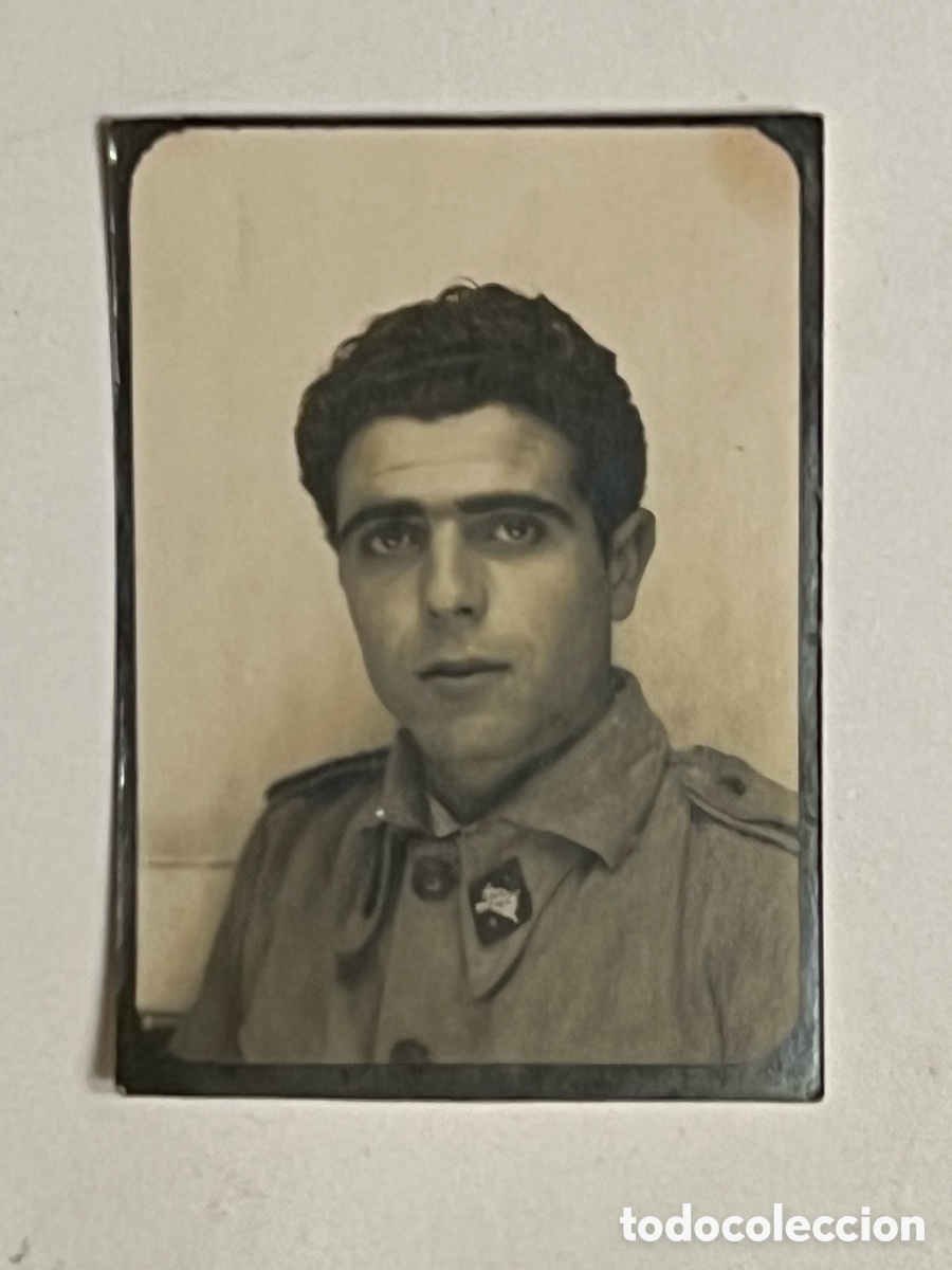 Fotograf&iacute;a antigua: FOTOMATON. Fotograf&iacute;a joven Soldado de Infanter&iacute;a en su tiempo en filas.. (h.1960?)