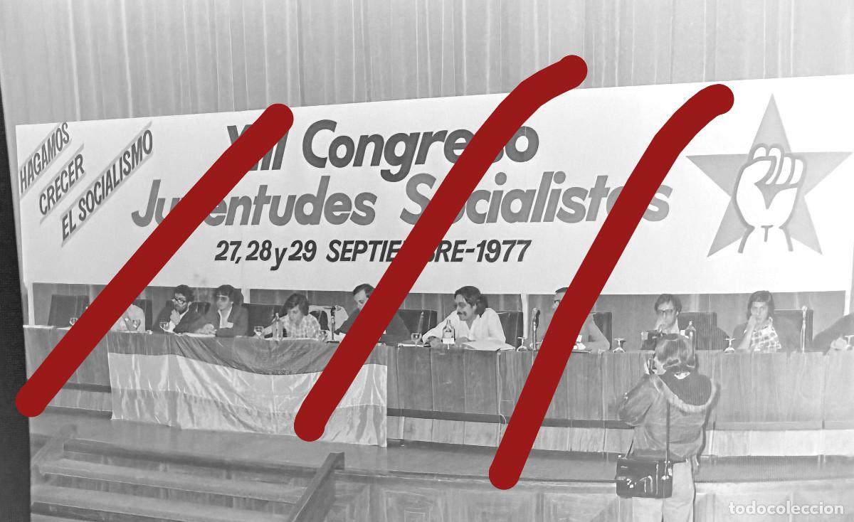 Fotografia antica: Congreso de las Juventudes Socialistas 1977 &rdquo;Congreso de la Bandera&rdquo; - Negativo de Celuloide