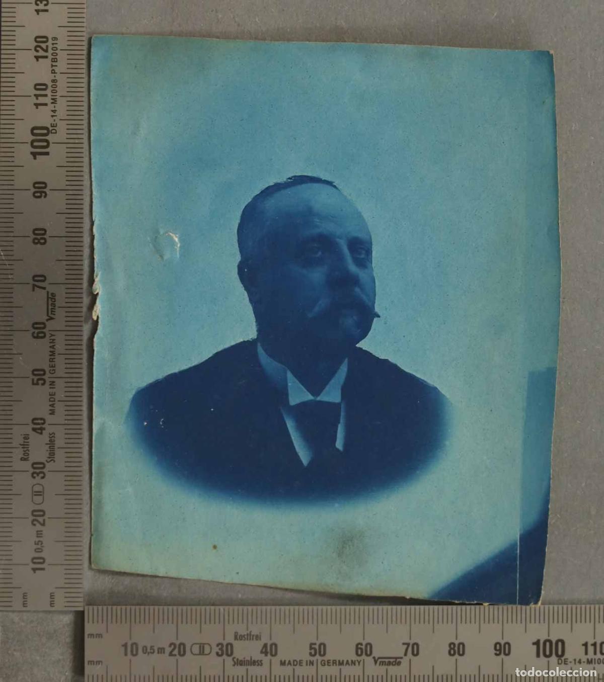 Fotograf&iacute;a antigua: FOTOGRAFIA. CIANOTIPIA. RETRATO DE HOMBRE. HACIA 1890