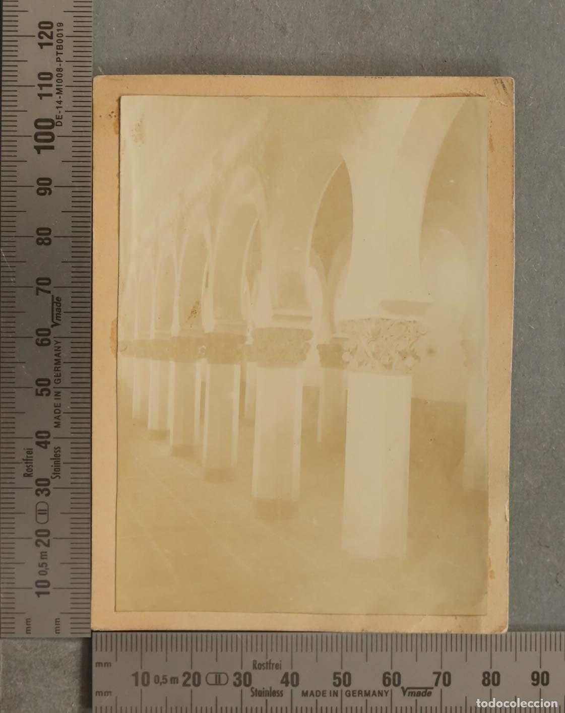 Fotograf&iacute;a antigua: FOTOGRAFIA. INTERIOR Santa Mar&iacute;a la Blanca TOLEDO. HACIA 1890