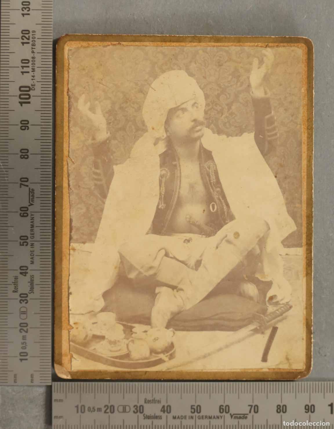Fotograf&iacute;a antigua: FOTOGRAFIA. HOMBRE CARACTERIZADO COMO ARABE. HACIA 1890