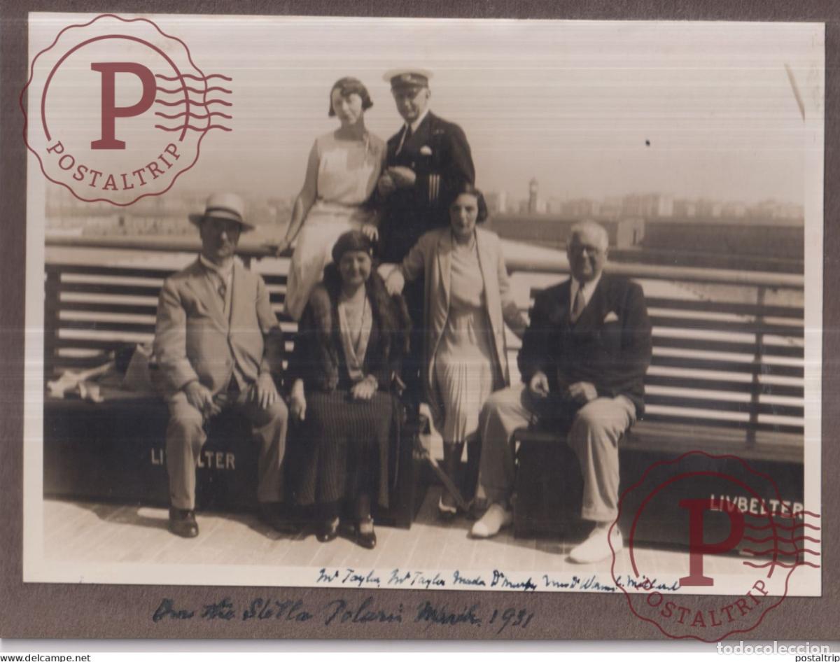 Alte Fotografie: STELLA POLARIS MEDITERRANEAN 1931 25*18CM