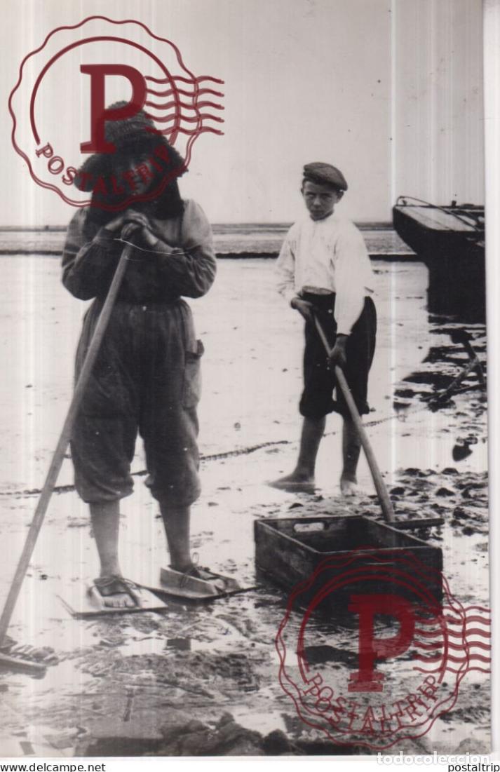 Photographie ancienne: HUITRES BASSIN D ARCACHON 33 GIRONDE 18*12CM