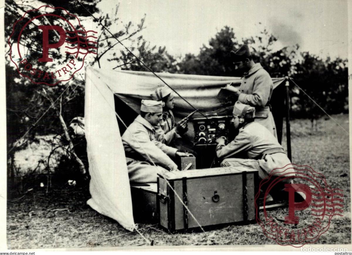 Fotografia antica: MOURMELON 1934 TSF CAMPAGNE TELEPHONIQUE TELEPHONISTES TELEPHONE TELEFONE 17*13CM