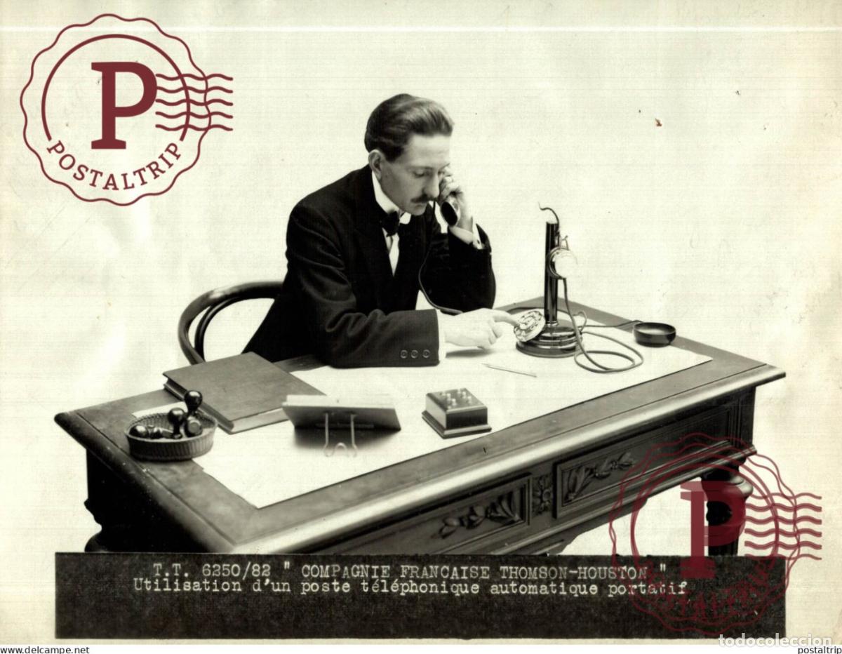 Fotografia antica: THOMSON HOUSTON TELEPHONIQUE TELEPHONISTES TELEPHONE TELEFONE 22*16CM